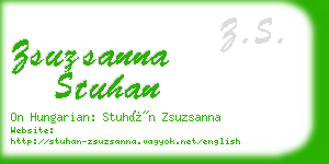 zsuzsanna stuhan business card